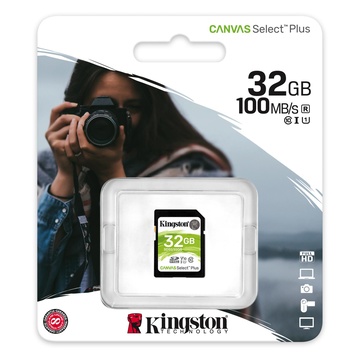 Kingston Technology Canvas Select Plus 32 GB SDHC Classe 10 UHS-I