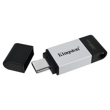 Kingston Technology DataTraveler 80 USB 32 GB USB C 3.2 Gen 1 Nero, Argento
