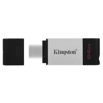 Kingston Technology DataTraveler 80 USB 64 GB USB C 3.2 Gen 1 Nero, Argento