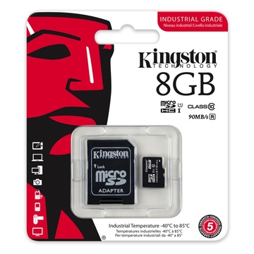 Kingston Technology Industrial Temperature 8GB MicroSD UHS-I Classe 10