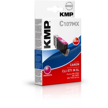 KMP C107MX cartuccia magenta compatibile con Canon CLI-571 XL M