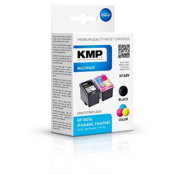 KMP H168VX Promo Pack BK/Color compatibile con HP F6T68AE/F6U67AE