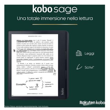 Kobo Rakuten Kobo Sage lettore e-book Touch screen 32 GB Wi-Fi Nero