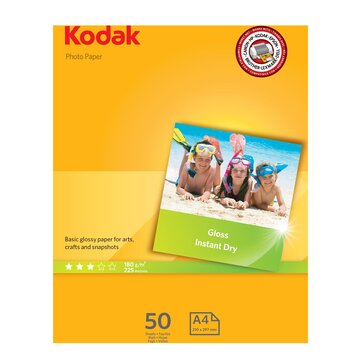 Kodak Carta Fotografica Photo Gloss, A4, 180 g/m², 50 Fogli