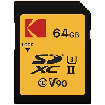 Kodak EKMSD64GUHS2V2K 64GB CL.10 UHS-II U3 V90 Ultra Pro Performance