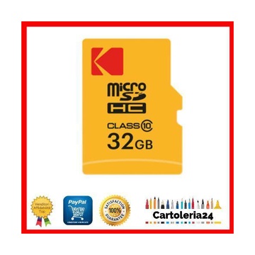 Kodak 32GB MICRO SDHC Classe 10 EXTRA PERFORMANCE CON ADATTATORE