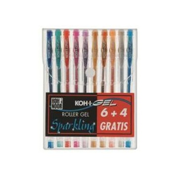 Koh-I-Noor NAGP10S penna gel Capped gel pen Blu, Verde, Grigio, Arancione, Rosa, Rosso 10 pezzo(i)
