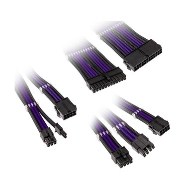 Kit di prolunga per cavi intrecciati - jet nero/titan viola