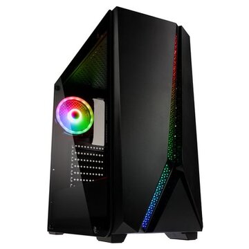 Quantum argb middle tower vetro temperato no-power minitx/matx/atx/e-atx