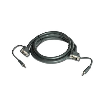 Kramer 15-pin HD + 3.5mm Audio Cable 0,9 m VGA (D-Sub) + 3.5mm Nero