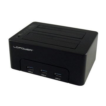 LC Power LC-Power LC-DOCK-U3-HUB docking station per unità di archiviazione USB 3.0 (3.1 Gen 1) Type-B Nero