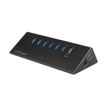 LC Power USB Hub USB 3.2 Gen 1 Type-A 5000 Mbit/s Nero