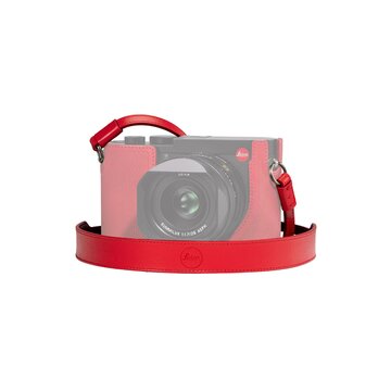 Leica Cinghia a tracolla, in pelle, Rosso