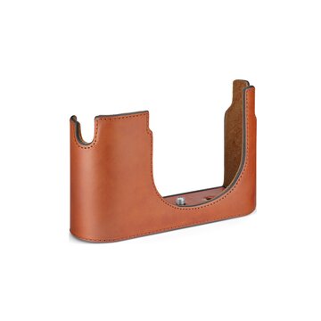 SIUTATDSY Mezza Custodia In Pelle Vintage Con Manico In Metallo Per Leica Q3, Protezione Antiurto Leggera
