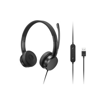 Lenovo 4XD1K18260 Cuffie con Microfono Cablato USB A Nero