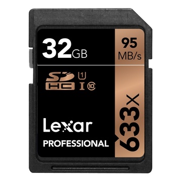Lexar 32GB 633X SDHC Pro Secure Digital Card UHS-I classe 10