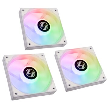 Lian Li Ventola ST120 RGB PWM, confezione da 3 incluso controller - 120 mm, bianco