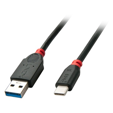 LINDY 0.5m, USB3.1-C/USB3.1-A cavo USB 0,5 m USB C USB A Nero