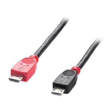 LINDY 31758 cavo USB 0,5 m Micro-USB B Maschio Nero