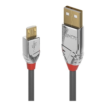 LINDY 36652 cavo USB 2 m 2.0 USB A Micro-USB B Grigio