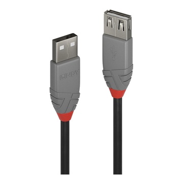 36701 cavo usb 0,5 m usb a maschio femmina nero, grigio