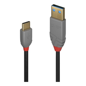 LINDY 36886 cavo USB 1 m 2.0 USB A USB C Nero, Grigio