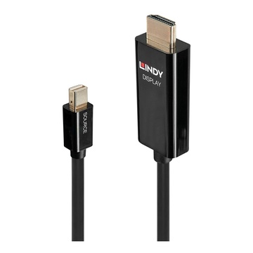 LINDY 40911 cavo e adattatore video 1 m Mini DisplayPort HDMI tipo A (Standard) Nero