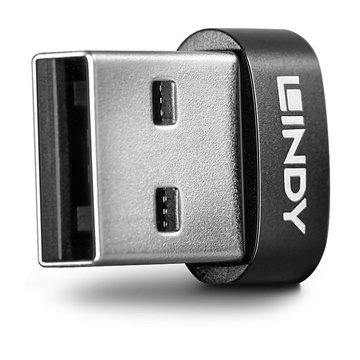 LINDY 41884 cavo di interfaccia e adattatore USB A USB C Nero, Metallico