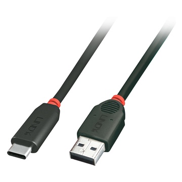 LINDY 41910 0.5m USB A USB C Maschio Maschio Nero cavo USB