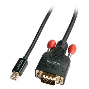 LINDY 41962 cavo e adattatore video 2 m VGA (D-Sub) Mini DisplayPort Nero