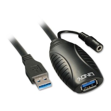 LINDY 43156 cavo USB 10 m USB 3.2 Gen 1 (3.1 Gen 1) USB A Nero