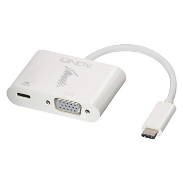 LINDY 43194 1 x USB Type C VGA Bianco cavo di interfaccia e adattatore