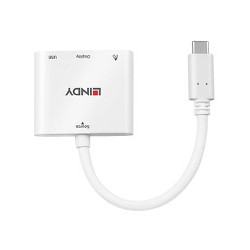 LINDY 43274 Hub di interfaccia USB 3.2 Gen 1 (3.1 Gen 1) Type-C Bianco