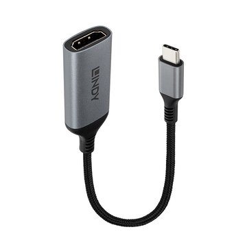 LINDY 43428 cavo e adattatore video 0,15 m USB tipo-C HDMI Grigio