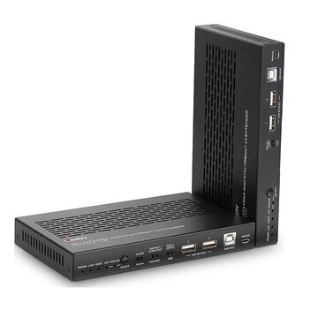 Extender kvm hdbaset 3.0 cat.6a hdmi 4k60, audio, ir e rs-232 da 100 m