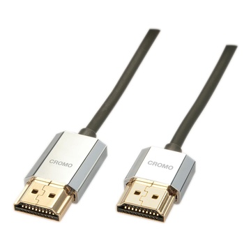LINDY HDMI A-A 3 m Nero, Oro, Argento