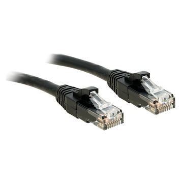 LINDY RJ-45 Cat6 U/UTP 5 m cavo di rete U/UTP (UTP) Nero