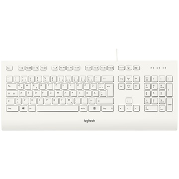 Logitech K280e USB QWERTZ Tedesco Bianco