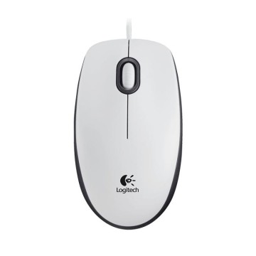 Logitech M100 USB Ottico 1000DPI Ambidestro Bianco