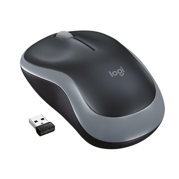 Logitech M185 Wireless Grigio, Nero