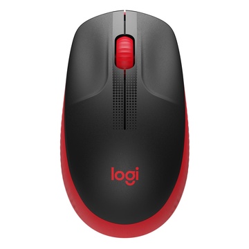 Logitech M190 RF Wireless Ottico 1000 DPI Ambidestro Nero, Rosso