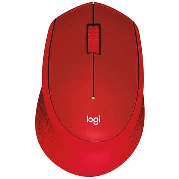 Logitech M330 Silent Plus Wireless Ottico 1000DPI Mano destra Rosso