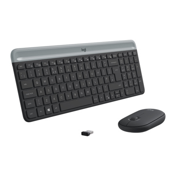 Logitech MK470 Kit Wireless ultrasottile e silenzioso Layout ITA