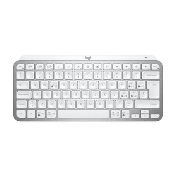 Logitech MX Keys Mini RF Senza Fili + Bluetooth QWERTY Alluminio, Bianco