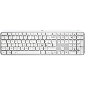 Logitech MX Keys S tastiera RF senza fili + Bluetooth QWERTY Italiano Alluminio, Bianco