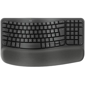 Wave keys tastiera ufficio rf senza fili + bluetooth qwerty italiano grafite