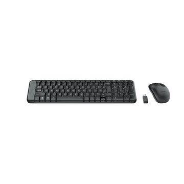 Wireless combo mk220 tastiera mouse incluso ufficio rf wireless qwerty greco nero