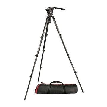 Manfrotto Testa video 526 con treppiede in fibra di carbonio 536