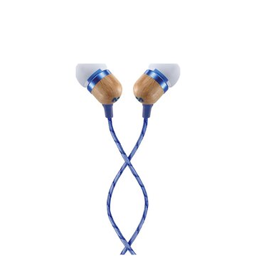 The house of marley smile jamaica auricolare cablato in-ear musica e chiamate blu, bianco