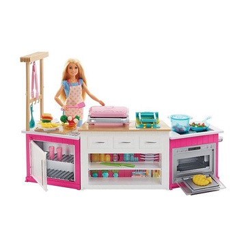 Mattel Barbie FRH73 Cucina da sogno con bambola